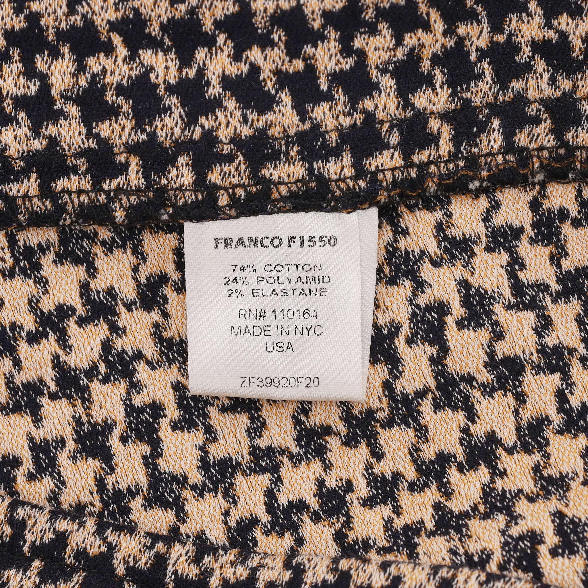 Avenue Montaigne Pantalones de mezcla de algodón con estampado de pata de gallo en venta 1