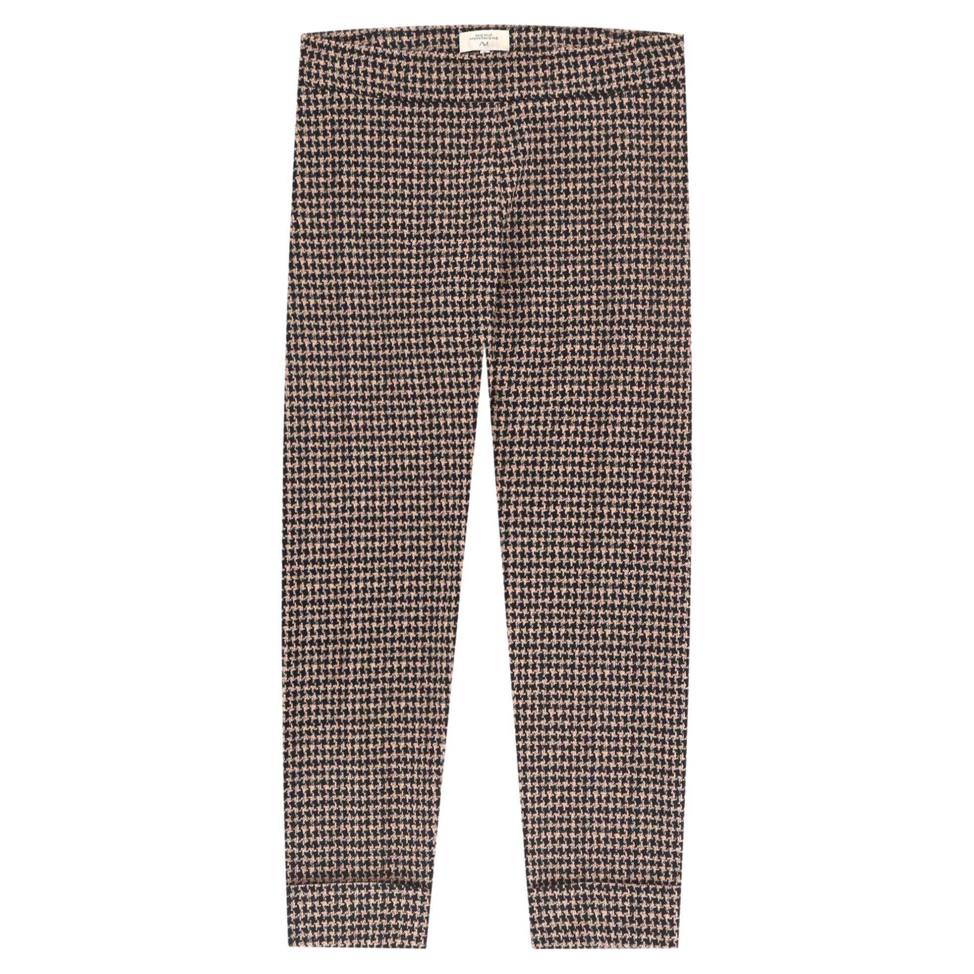 Avenue Montaigne Pantalones de mezcla de algodón con estampado de pata de gallo