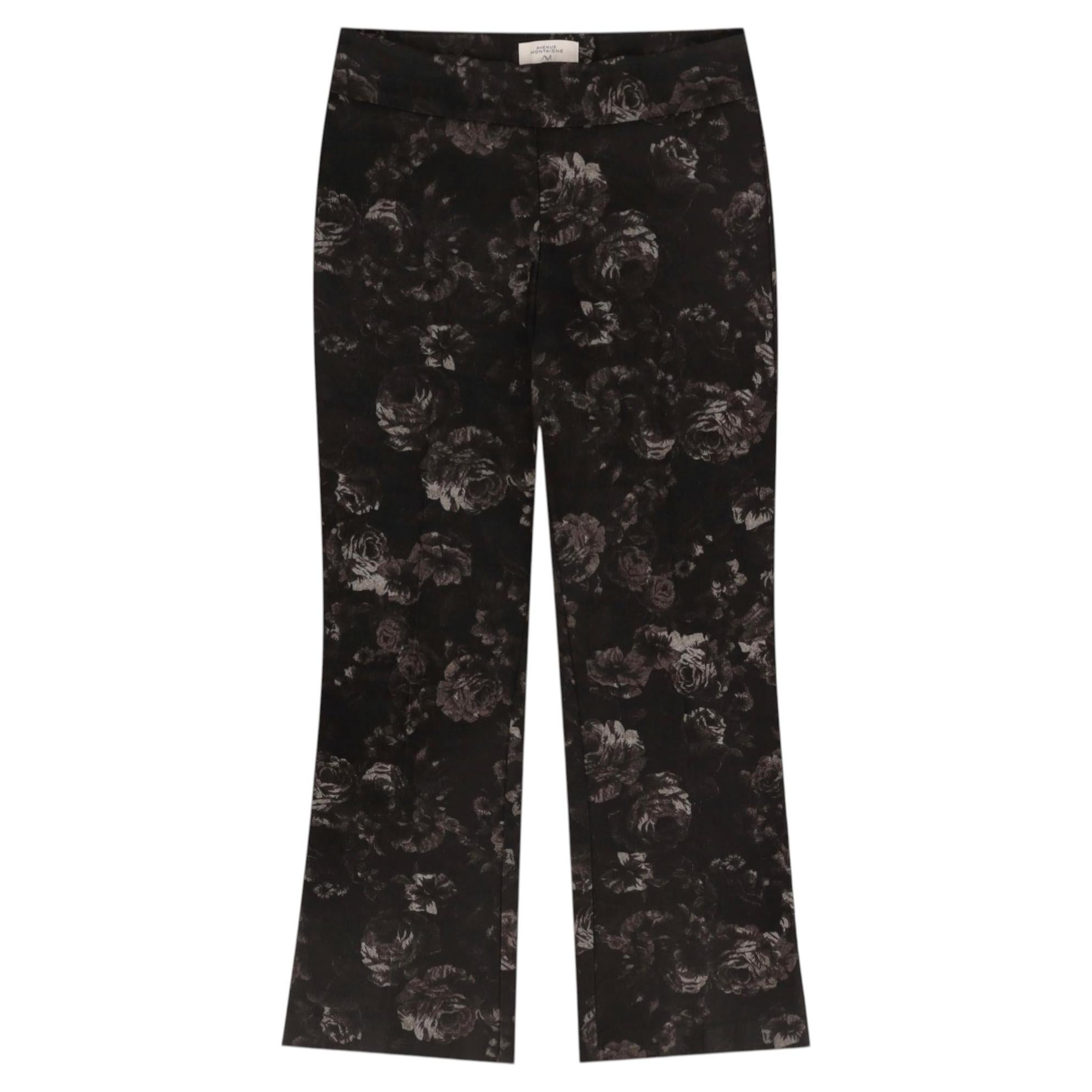 Avenue Montaigne - Pantalon de coton imprimé rose en vente