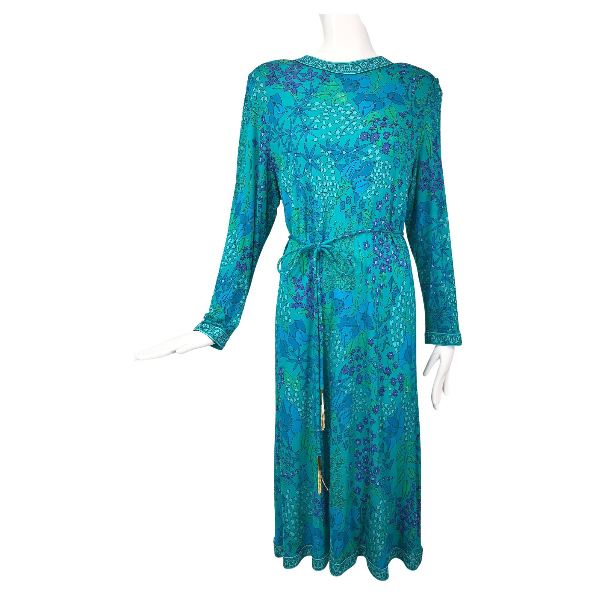 Bessi Jersey and Chiffon Printed Maxi Dress For Sale at 1stDibs