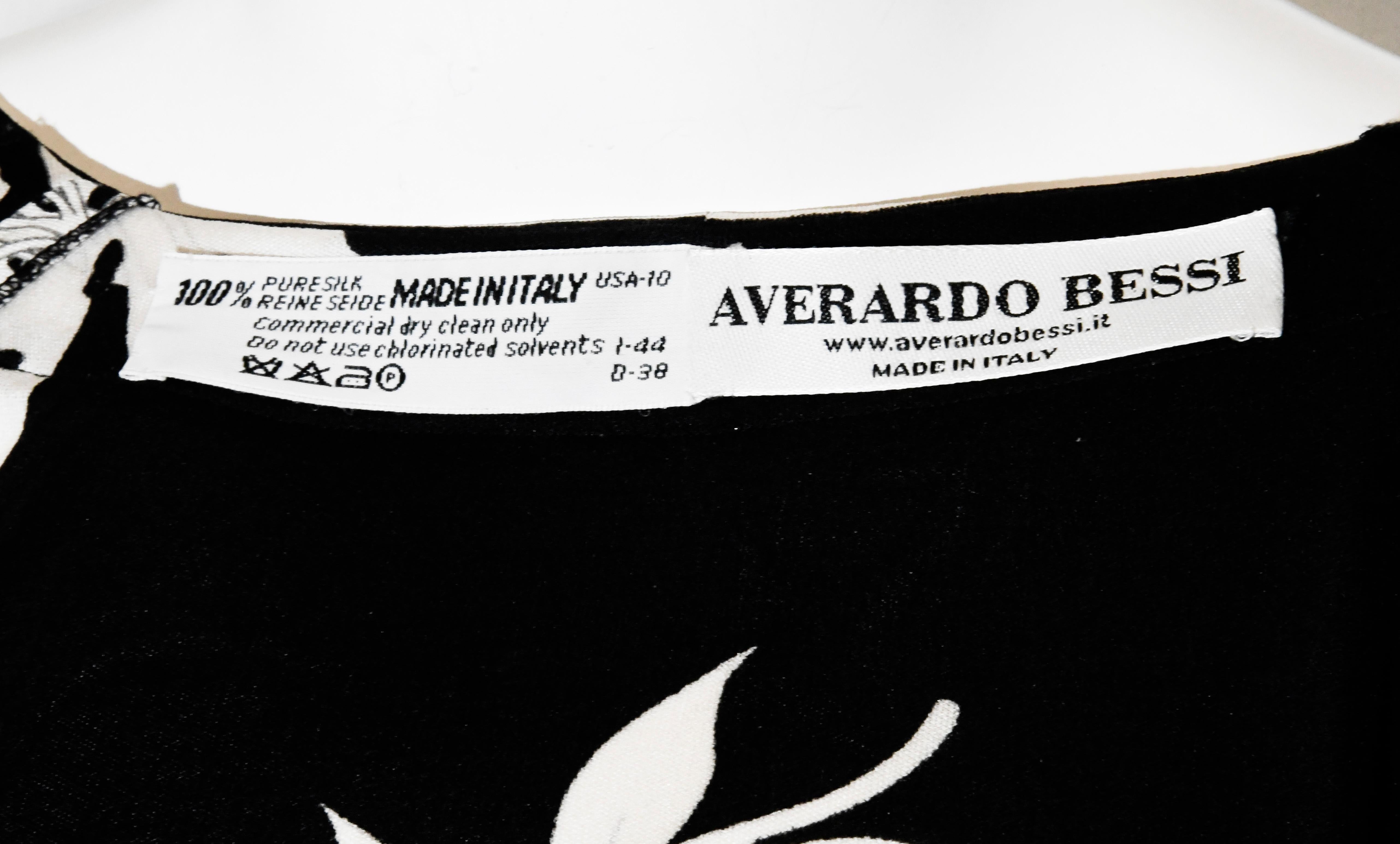 Averardo Bessi Black and White Silk Skirt Suit 1