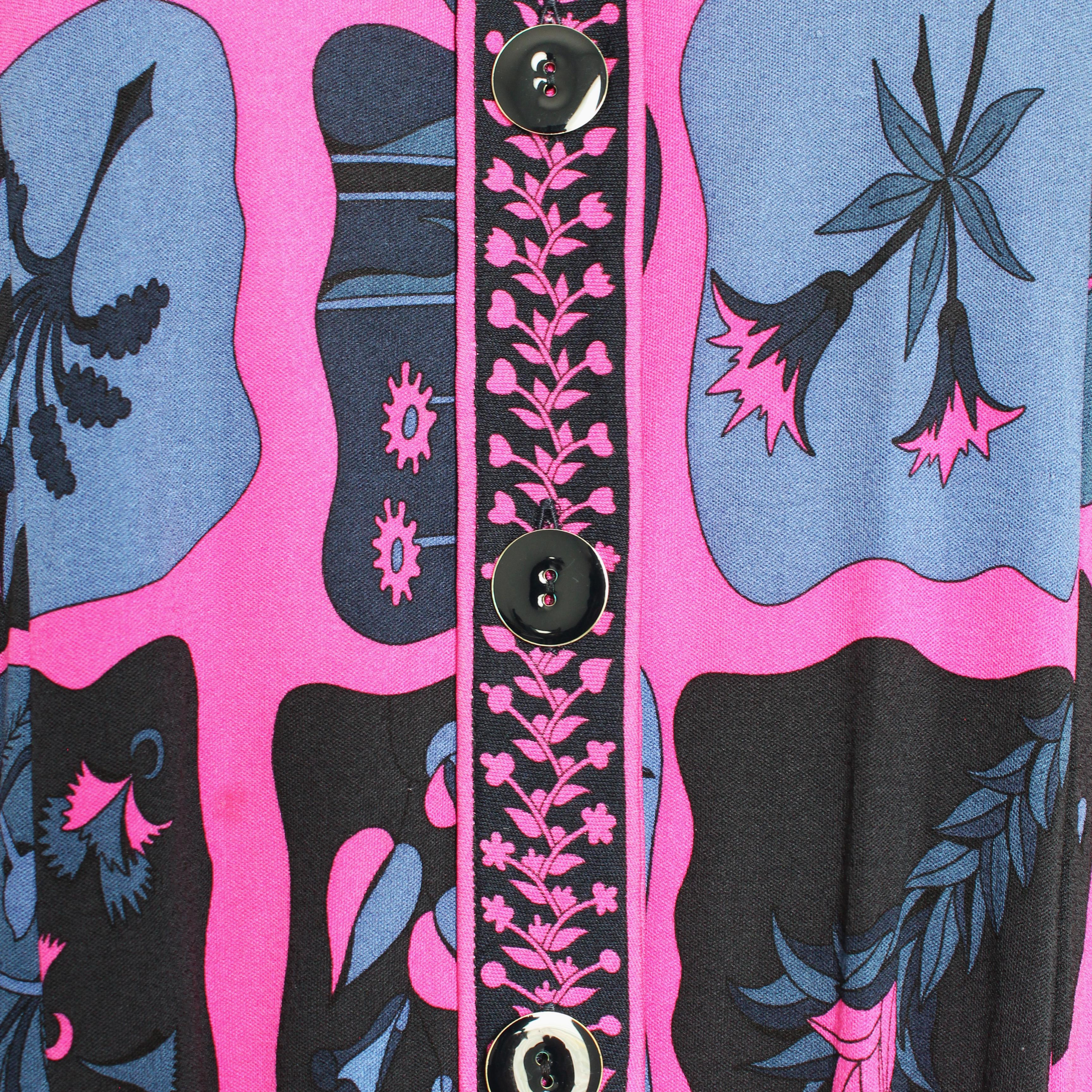 Averardo Bessi Anzug Top Hose Gürtel 3pc Seide Jersey Floral Print Größe 44 Seltene 90er Jahre im Angebot 6