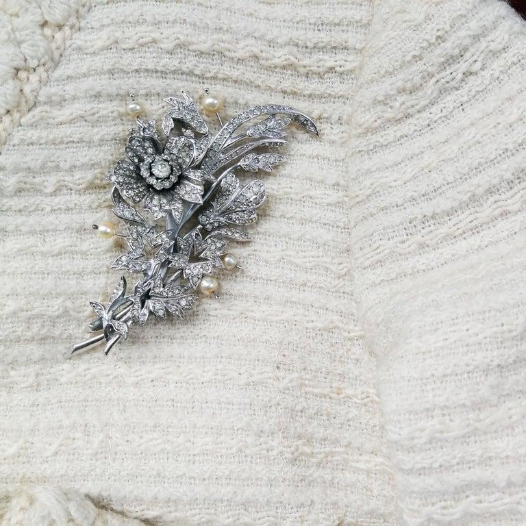 Avery large clear paste 'en tremblant' brooch, Christian Dior/Mitchel Maer c1954 For Sale 1