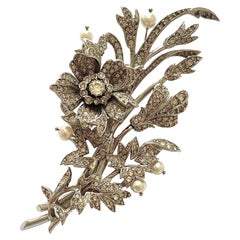 Used Avery large clear paste 'en tremblant' brooch, Christian Dior/Mitchel Maer c1954