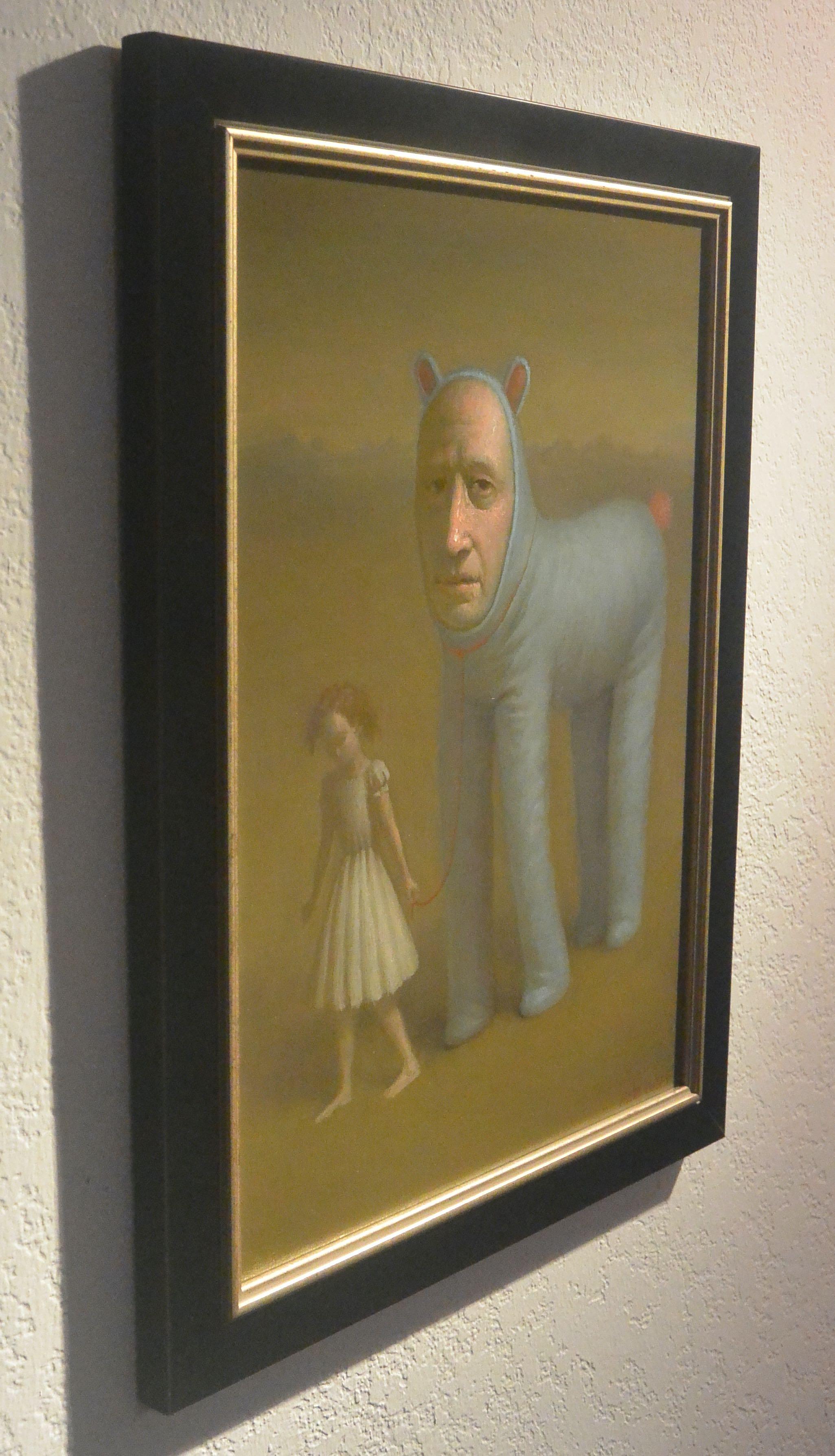 The Improbable Pair, Avery Palmer, Oil painting, pop surreal figures traveling 1