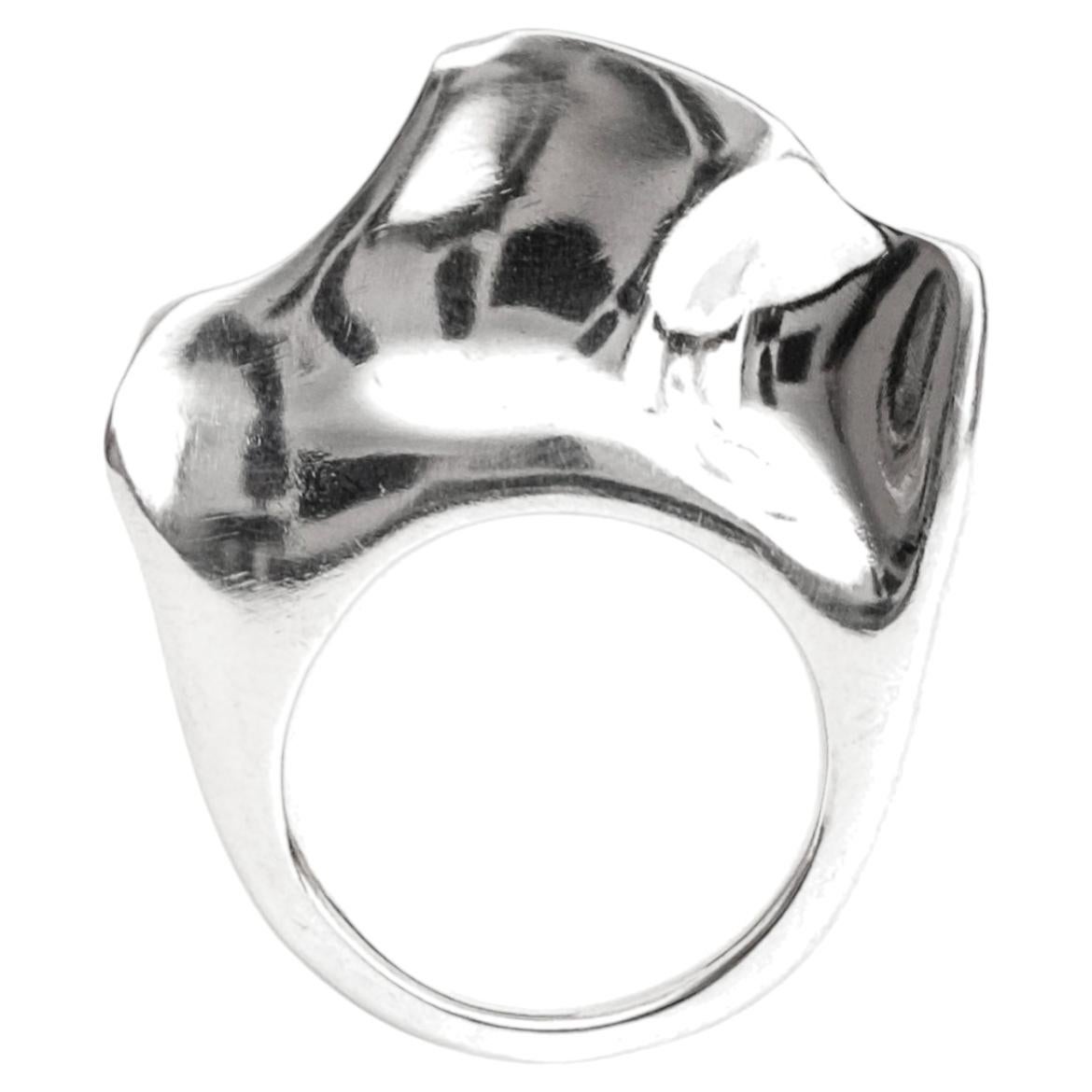 Anillo fino «Aves Ardea» en plata de ley 925, de Elena Najdovska en venta