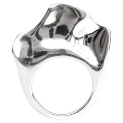 Bague fine « Aves Ardea » en argent sterling 925, par Elena Najdovska