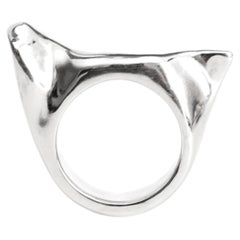 Aves Bubo Heavy Ring in Sterling Silver 925 by Elena Najdovska