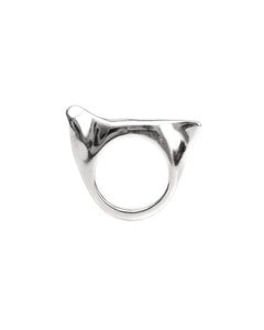 Aves Bubo Thin Ring in Sterling Silver 925 by Elena Najdovska