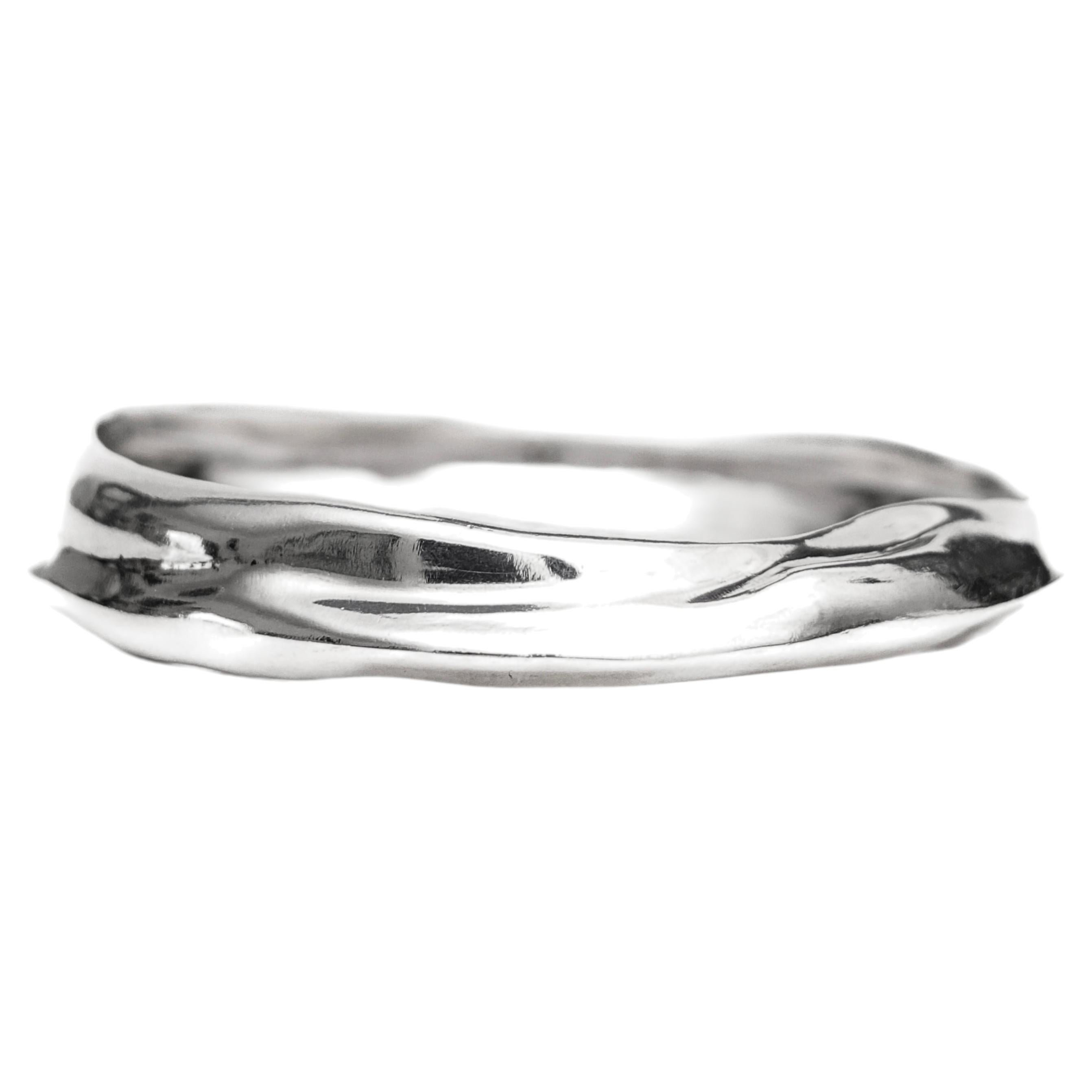 Aves Fratercula Medium Bracelet in Sterling Silver 925 by Elena Najdovska