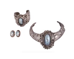 Yakov Heller Silver Mabe Pearl 3 Piece Jewelry Set