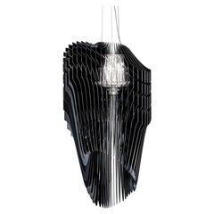 En stock à Los Angeles:: la lampe à suspension Avia Black de Zaha Hadid:: fabriquée en Italie