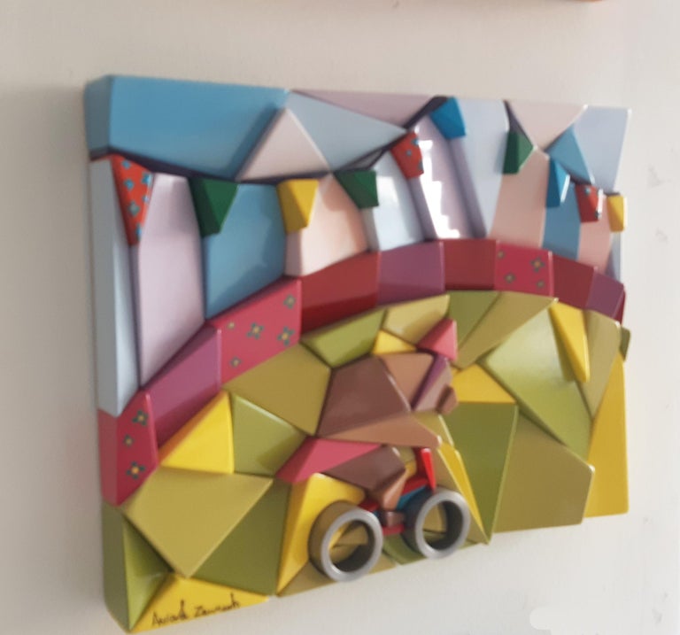 Aviad Zemach Circus Bear on Bicycle, Polystyrene, Metal, Acrylic