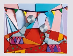 Circus Seals, Polystyrene, Metal, Acrylic Paint, Wall Sculpture