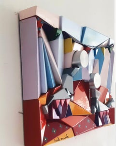 Circus Elephant, Polystyrene, Metal, Acrylic Paint, Wall Sculpture