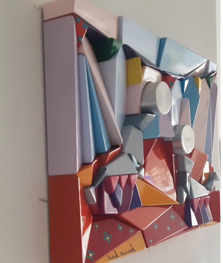 Aviad Zemach Circus Seals, Polystyrene, Metal, Acrylic Paint, Wall