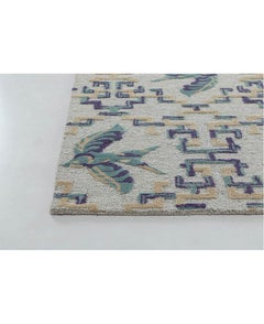 Avian Elegance Beige 5'x8' Birds-themed Rug