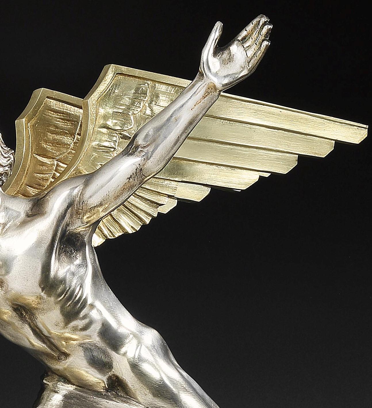 'Aviation' Art Deco Bronze by Frederic Focht, 1925 In Good Condition In London, GB