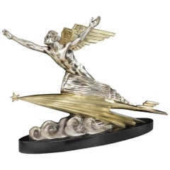 luftfahrt" Art Deco Bronze von Frederic Focht:: 1925