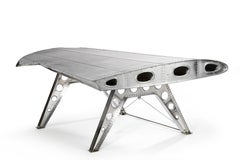 Aviator DC3 Aeroplane Wing Desk in Aluminium