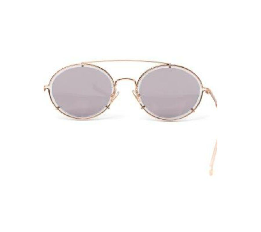 Max Mara Rose Gold Metal Sunglasses