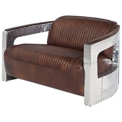Alabama Sofa 2 Seat With Genuine Leather For Sale At 1stdibs