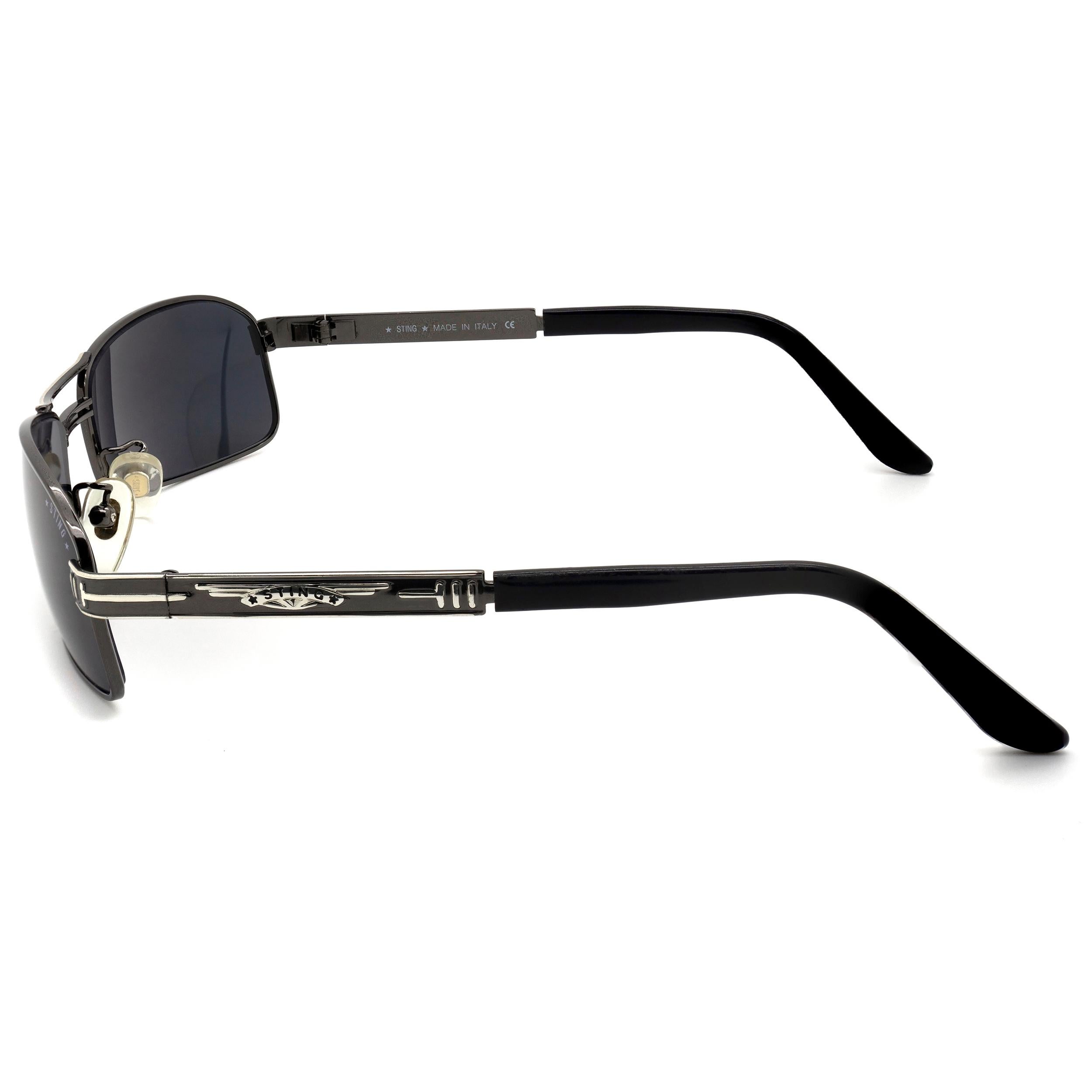 Aviator-Sonnenbrille von Sting, hergestellt in Italien (Schwarz) im Angebot