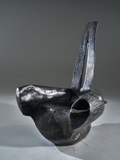 Aviator's Chair in Oak Wood & Aluminium by Alun Heslop