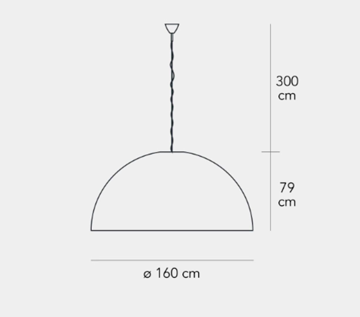 italien AVICO Grande lampe à suspension Abat-jour en polymère blanc doublement recouvert de noir Fontana Arte en vente