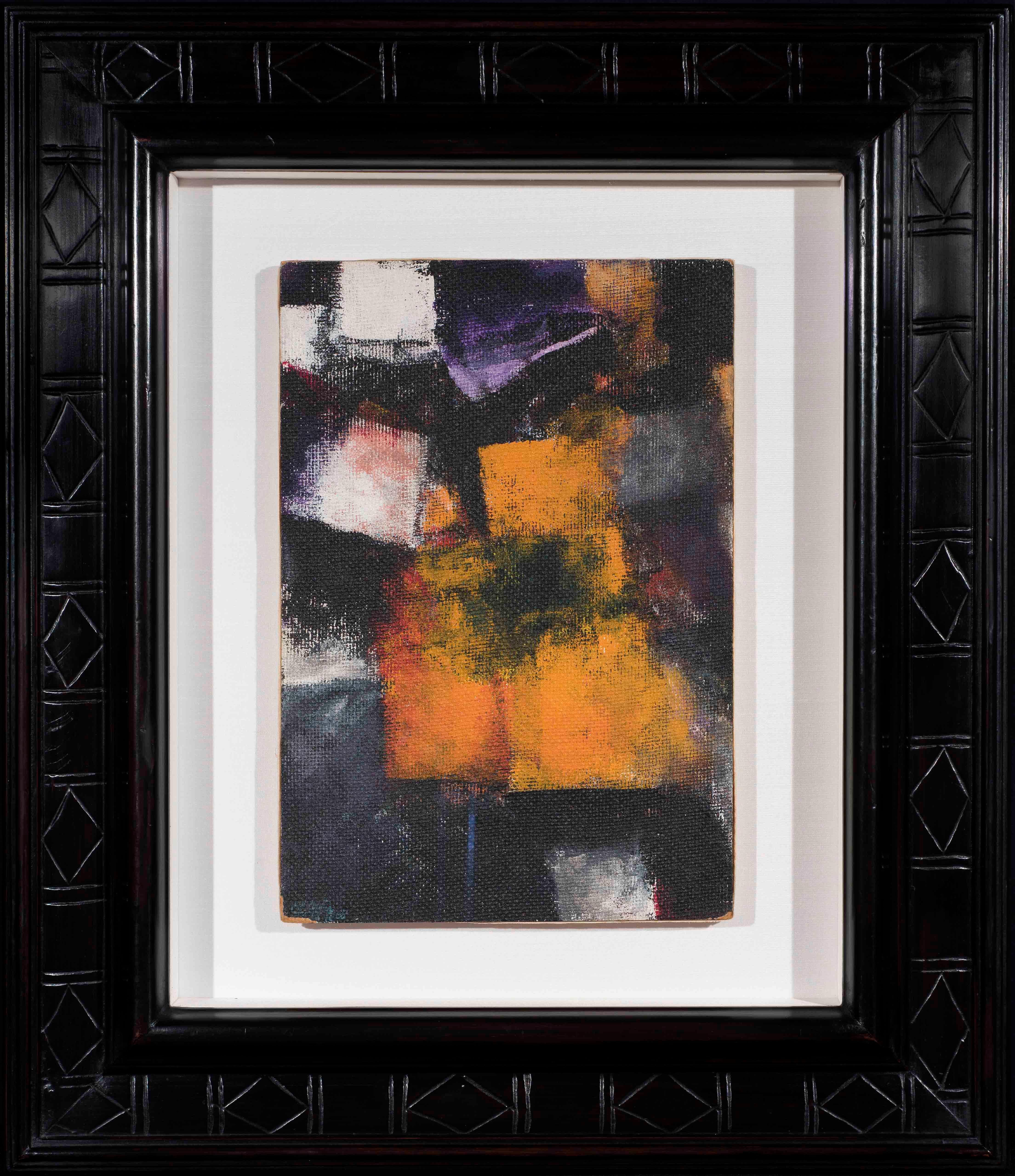 Composition in orange and black - Painting by Avigdor Arikha