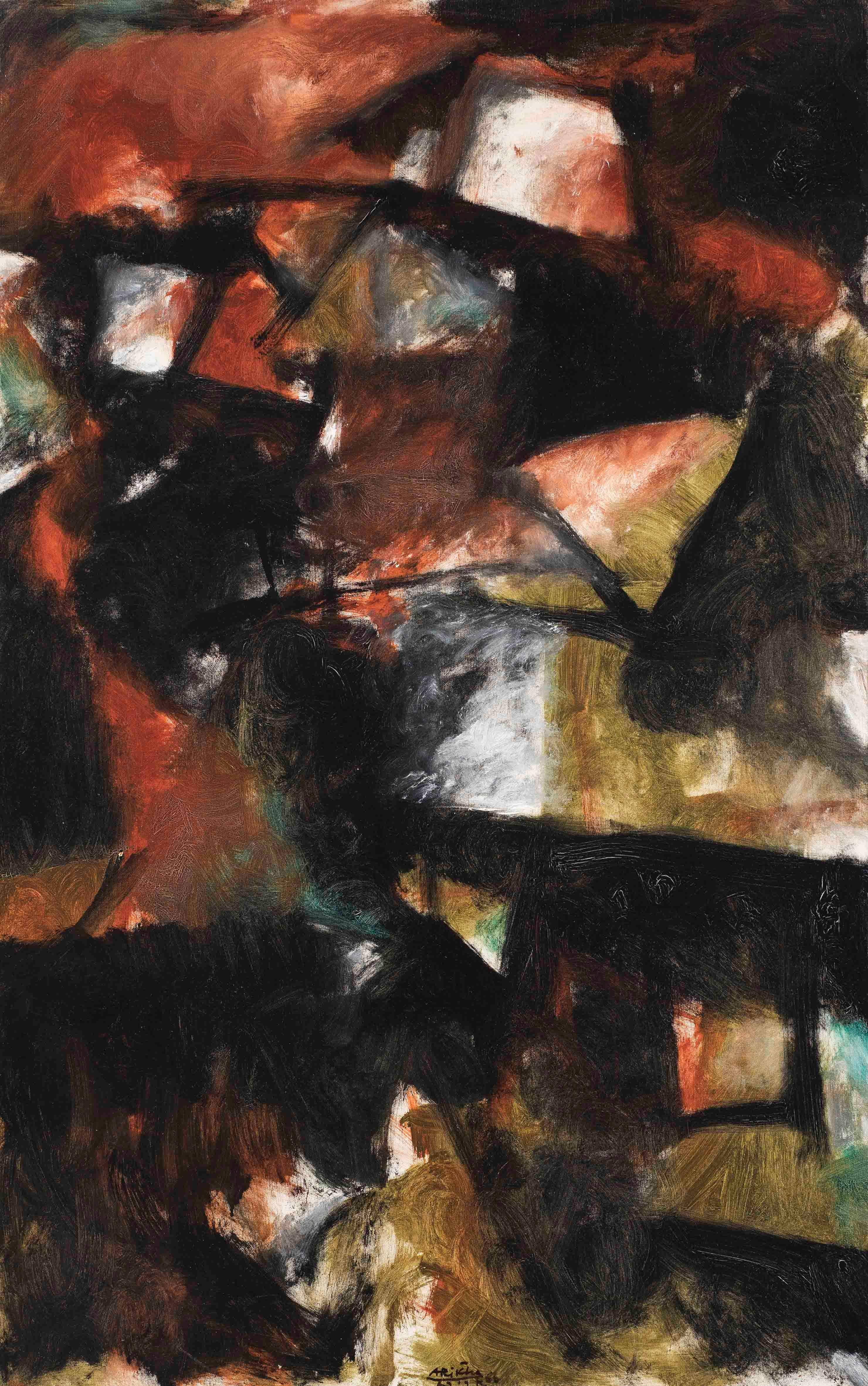 Avigdor Arikha Abstract Painting - Sombre