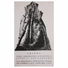 Vintage Arikha Ink Drawings Etchings Gallery Poster from Janie C. Lee Gallery