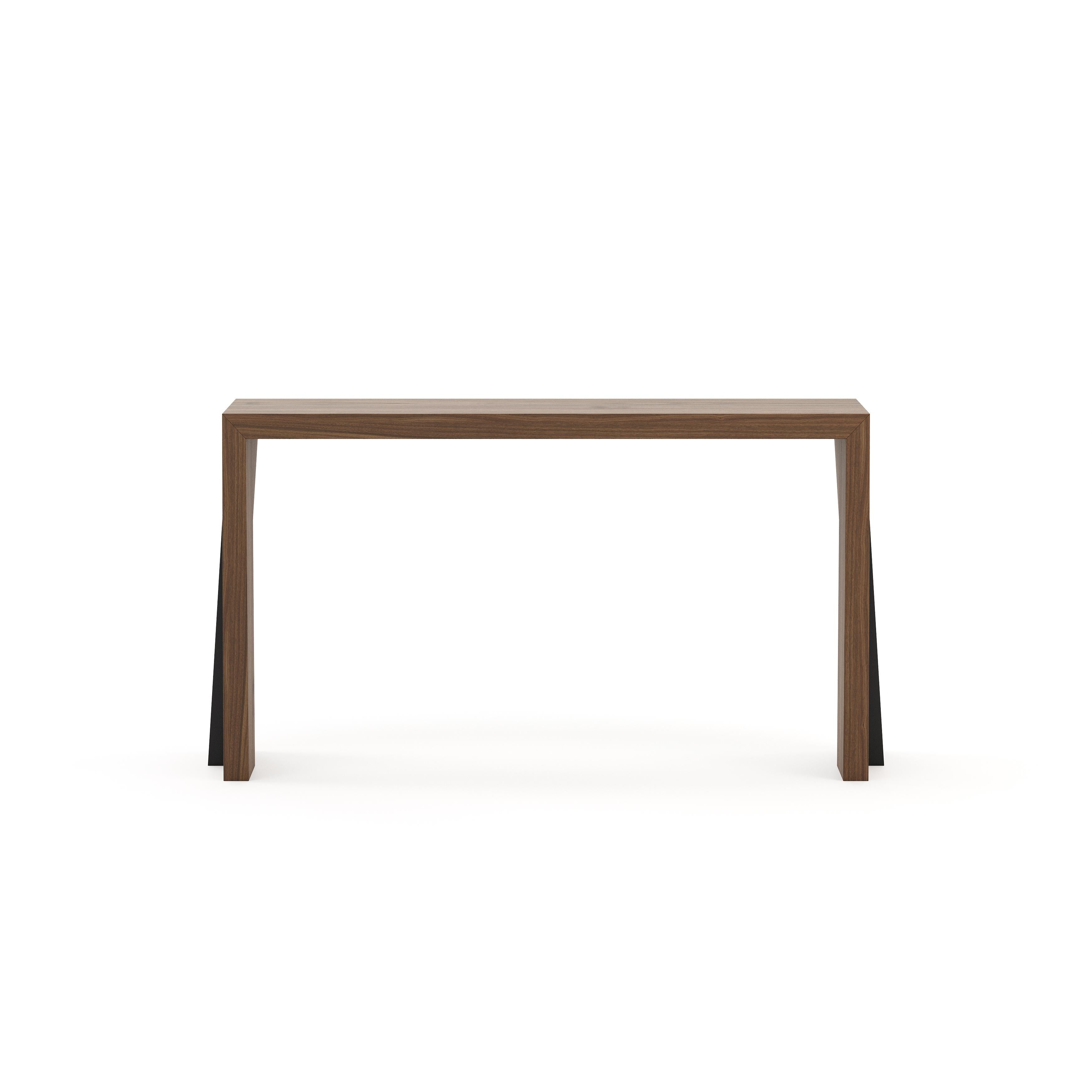 Portuguese 21st-century modern console table with drawer, with customisable wood For Sale