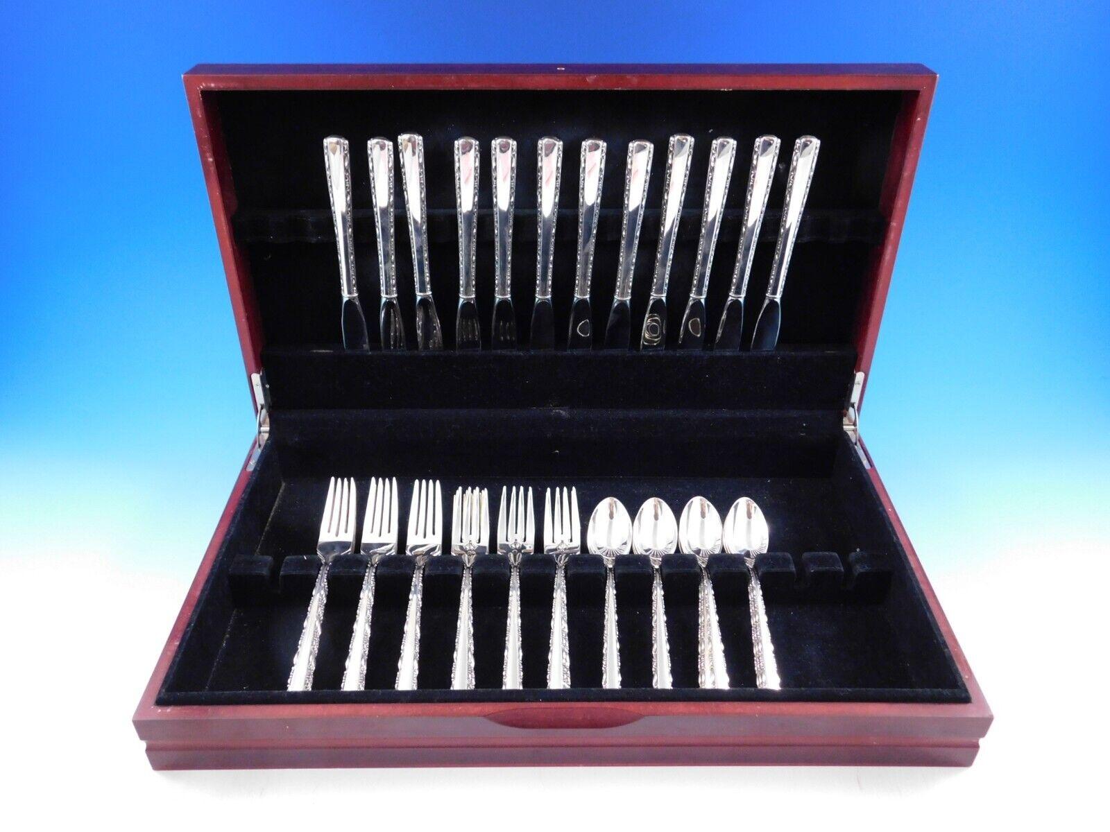 Avila von Alvin Sterling Silber Besteck Set für 12 Service 48 Pieces Seltene (20. Jahrhundert) im Angebot