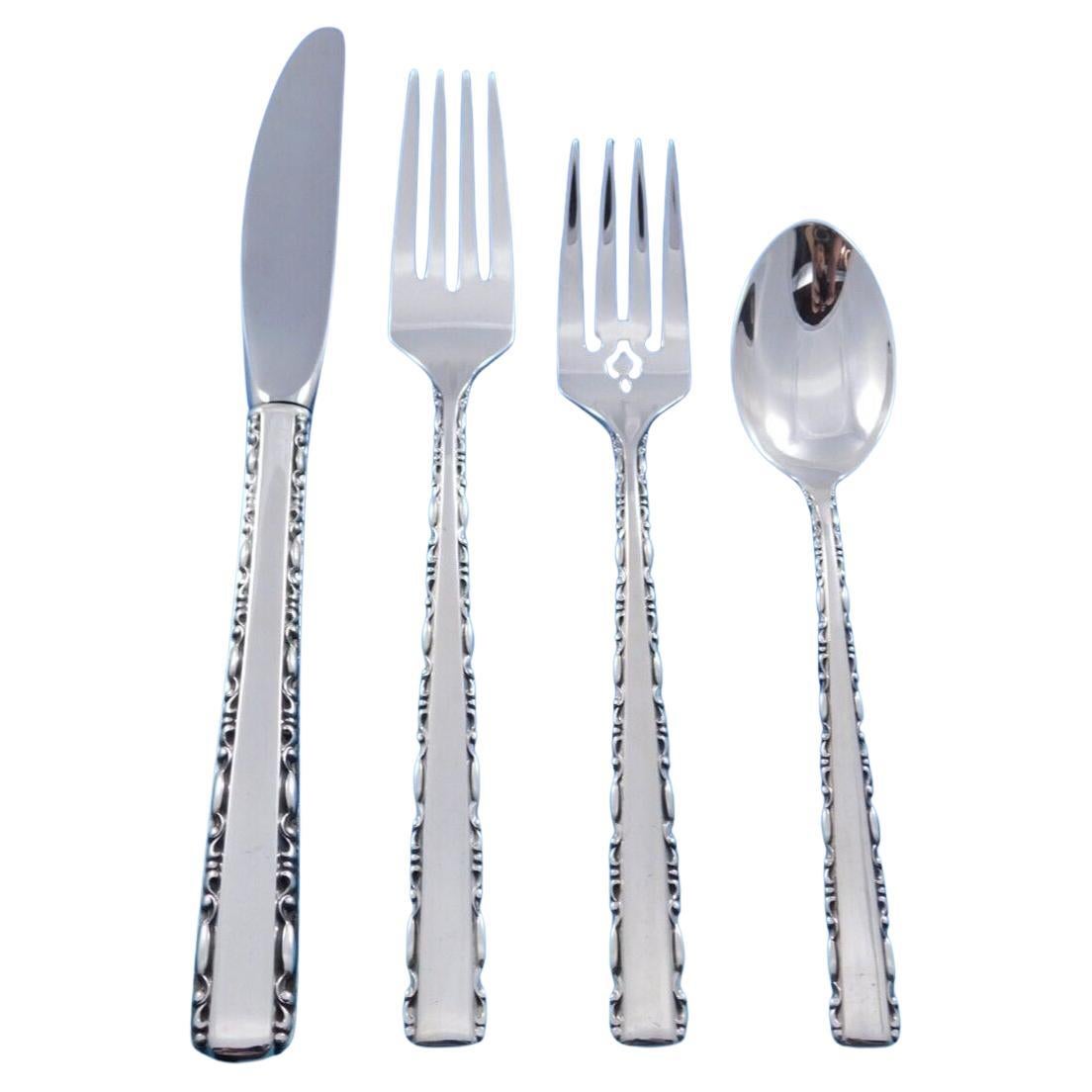 Avila by Alvin Cubertería de Plata de Ley Para 12 Servicio 48 piezas Escasa