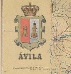 Ávila in a Historical Map of 1902: A Geographic and Administrative Overview