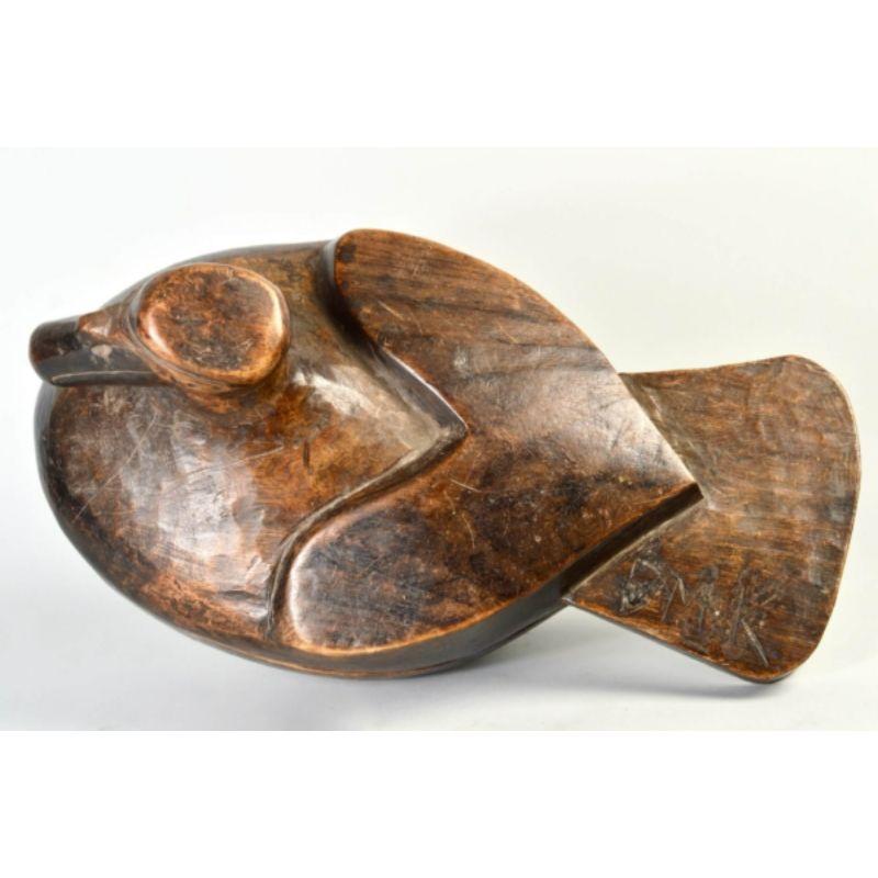 Tribal Avimorphic Lozi Lidded Container in Wood For Sale