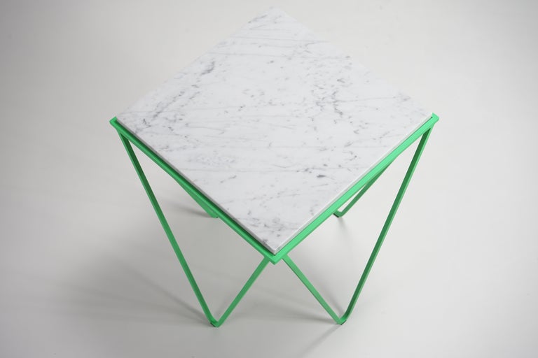 Minimalist Avior - Green Fluo Side Table  For Sale