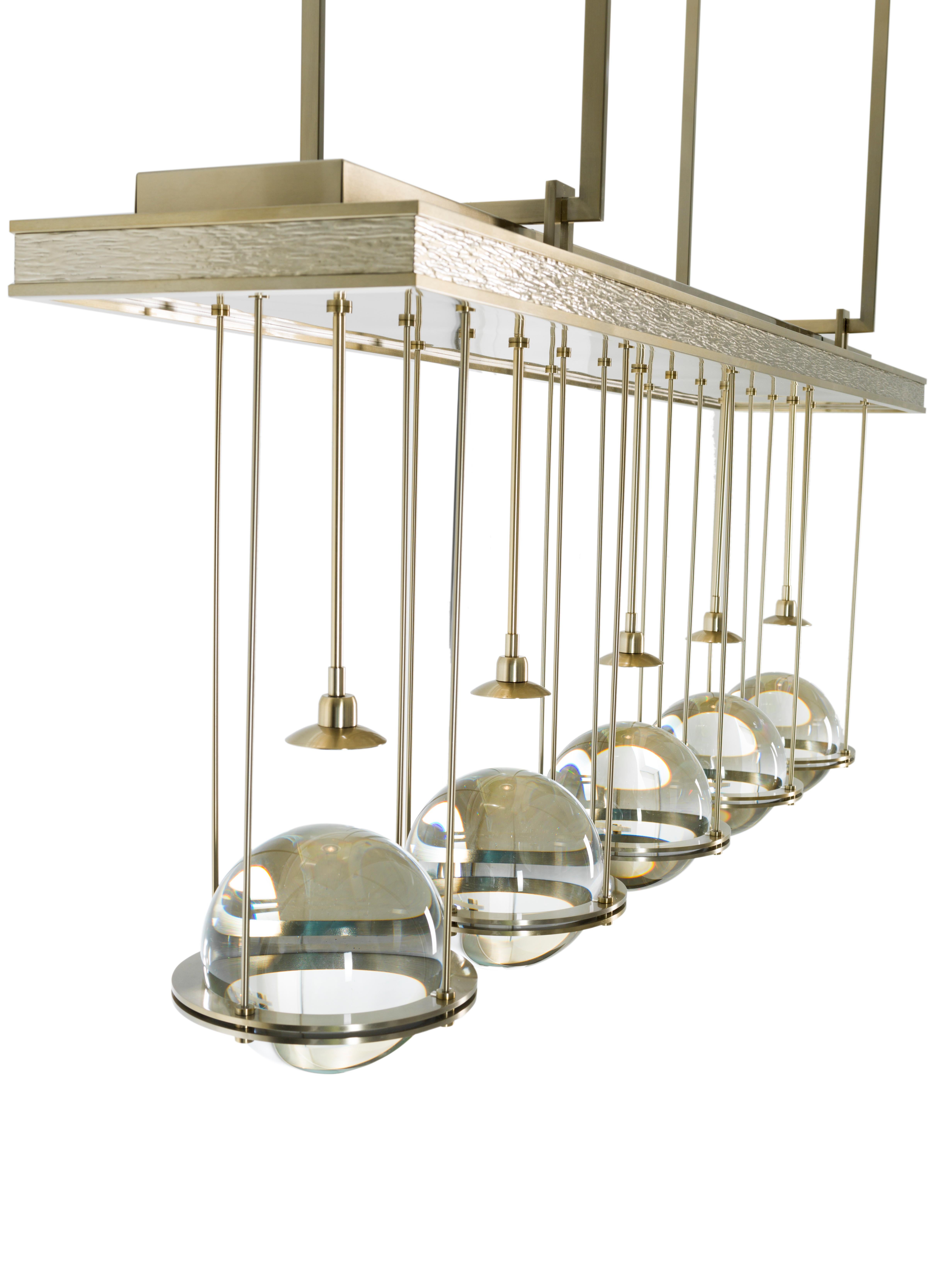 modern horizontal chandelier
