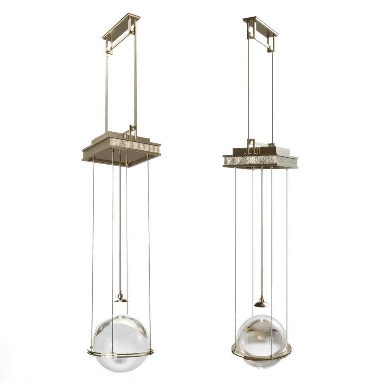 Contemporary Avior Horizontal Modern Chandelier with Art Deco Vibe For Sale