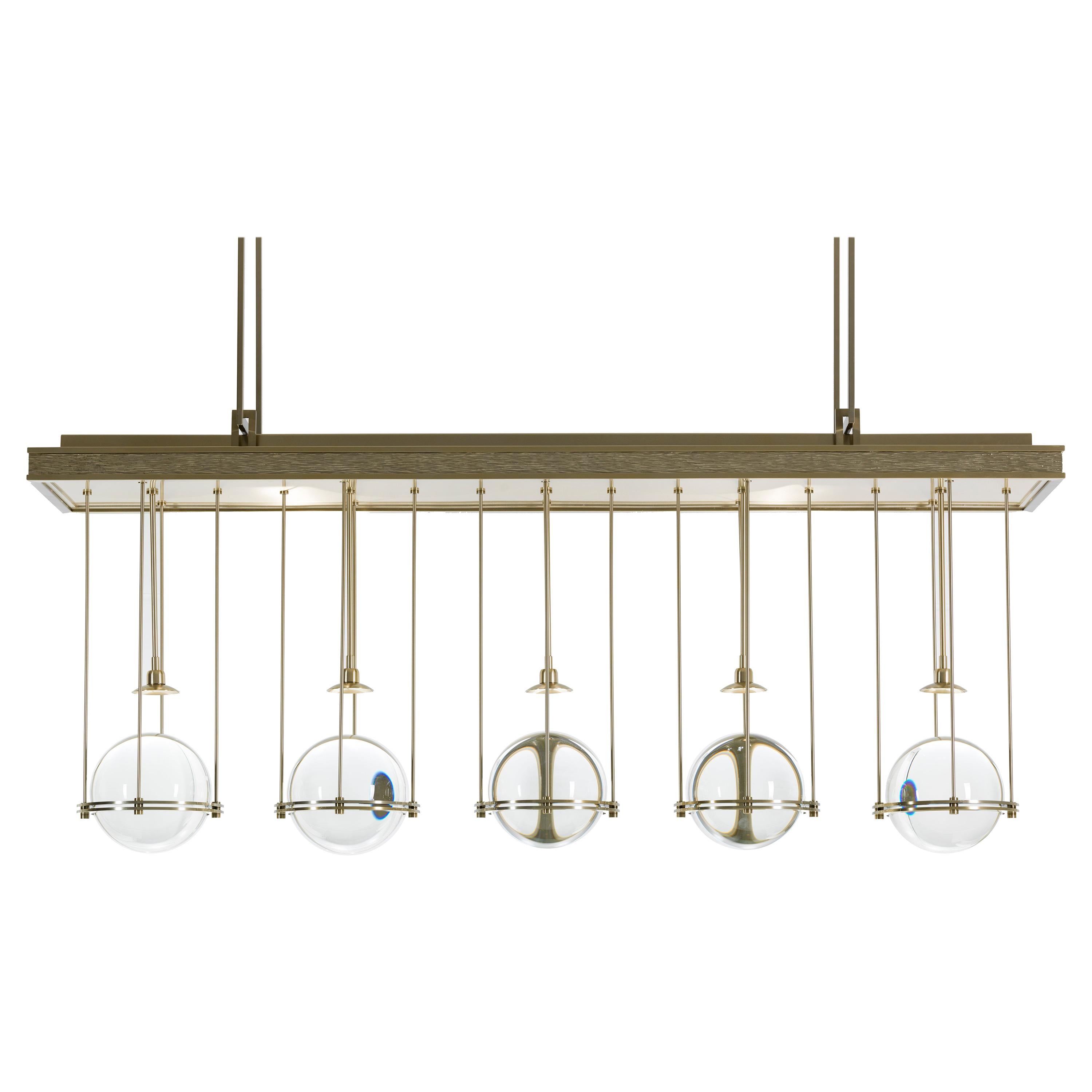 Avior Horizontal Modern Chandelier with Art Deco Vibe