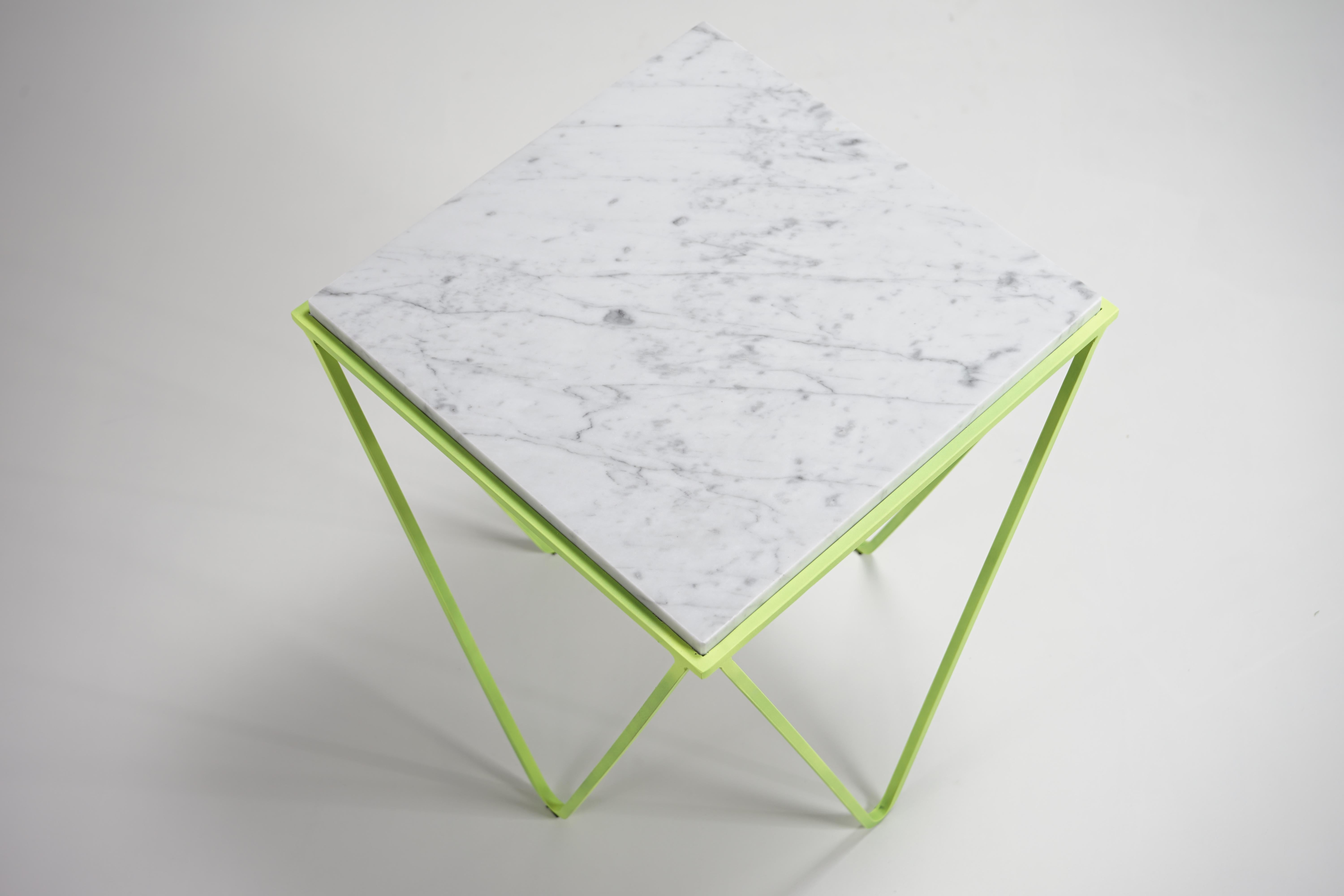 Minimalist Avior, Yellow Fluo Side Table For Sale