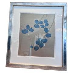 Aviva Textiles - Crema Eucalipto, Cornice Specchio Foglia d'Argento