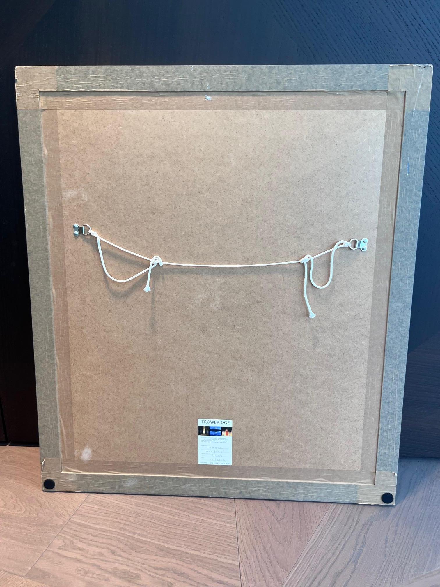 Aviva Textiles - Eucalyptus Cream, Silver Leaf Mirror Frame In Excellent Condition For Sale In Munich, Bavaria
