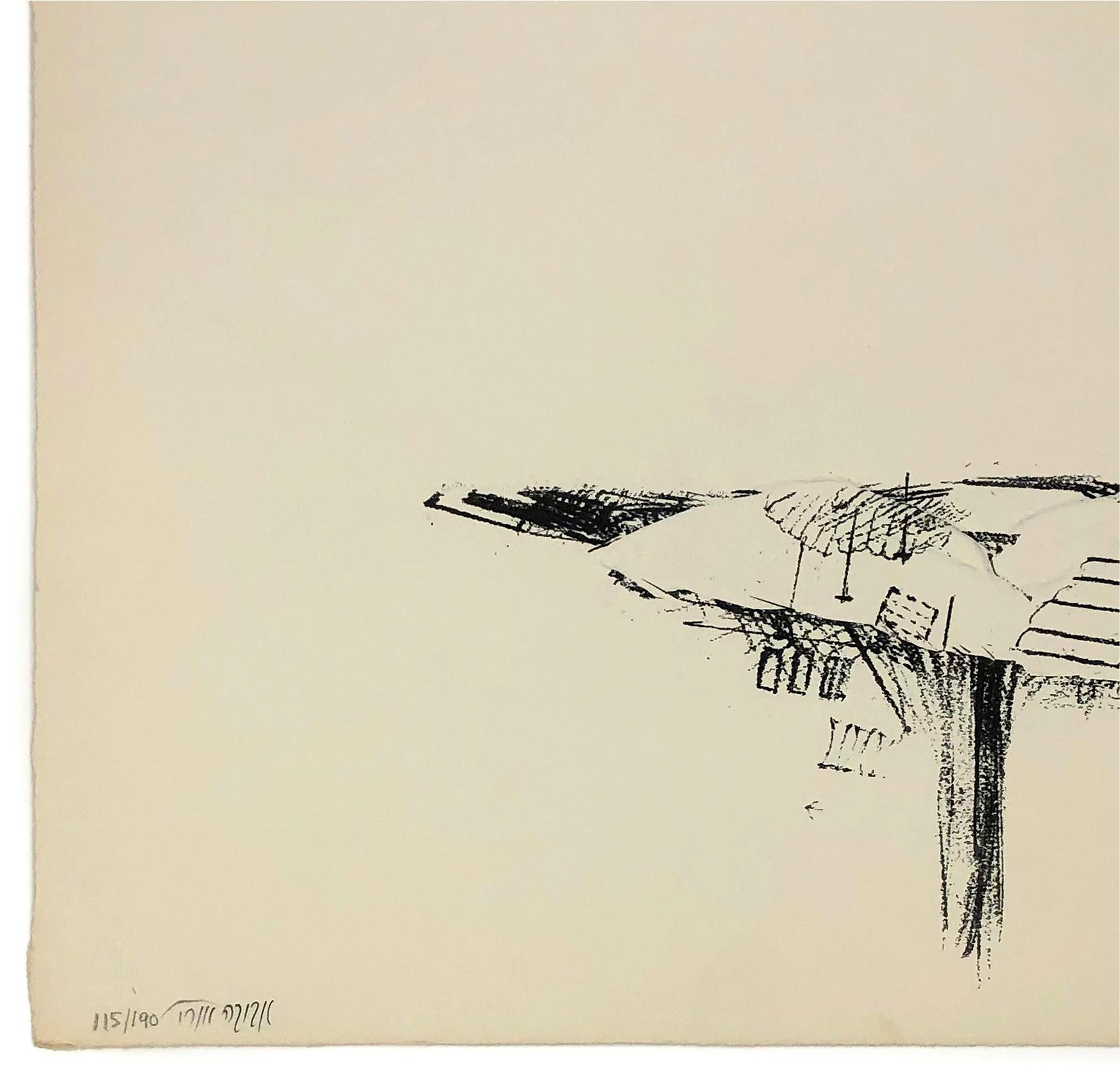 Untitled (from Ten Painters on War and Peace), hand signed lithograph - Print by Aviva Uri