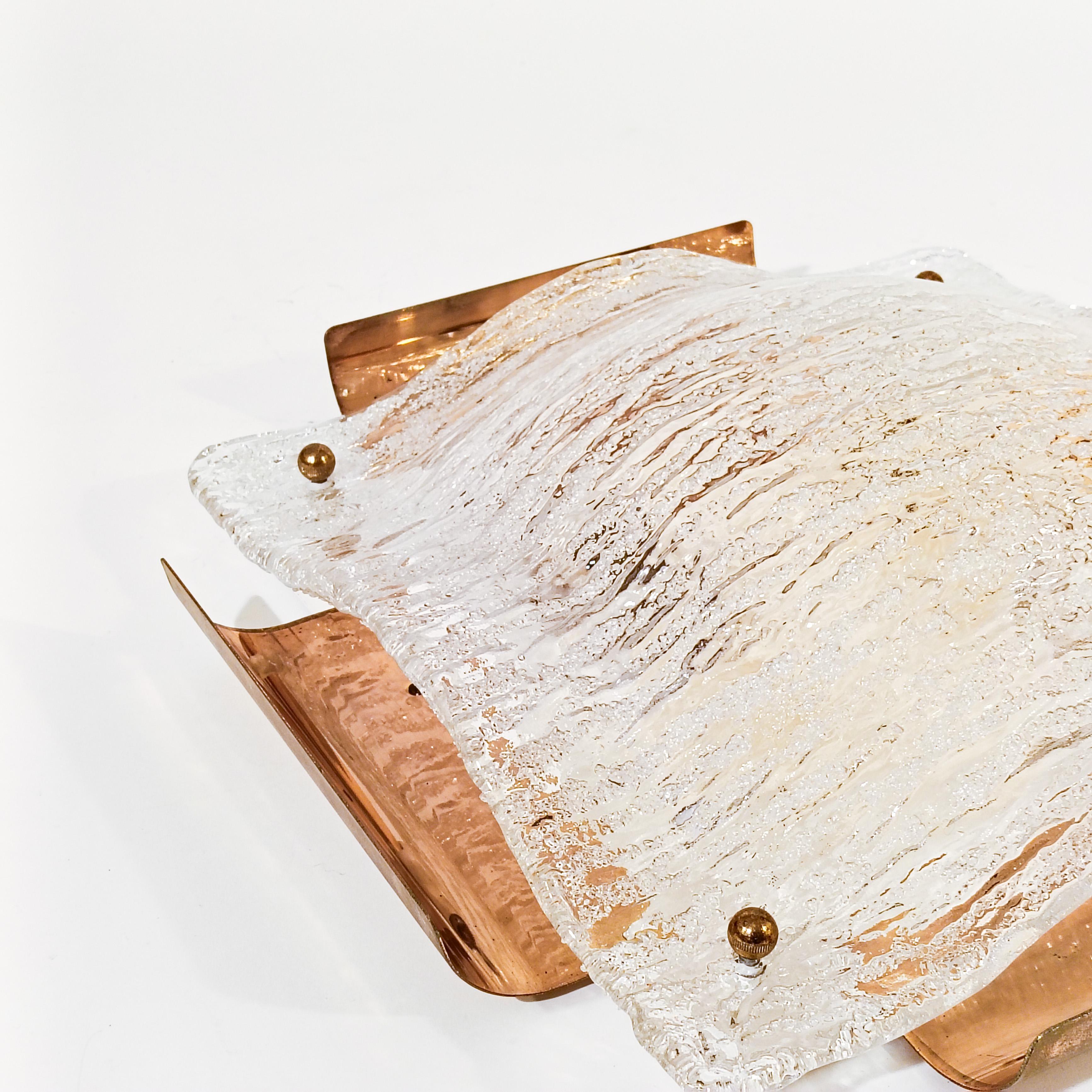 AVMazzega. Hollywood Regency style gilded flush mount, Italy, 1970s For Sale 2