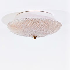 AVMazzega. Hollywood Regency style round flush mount, Italy, 1970s