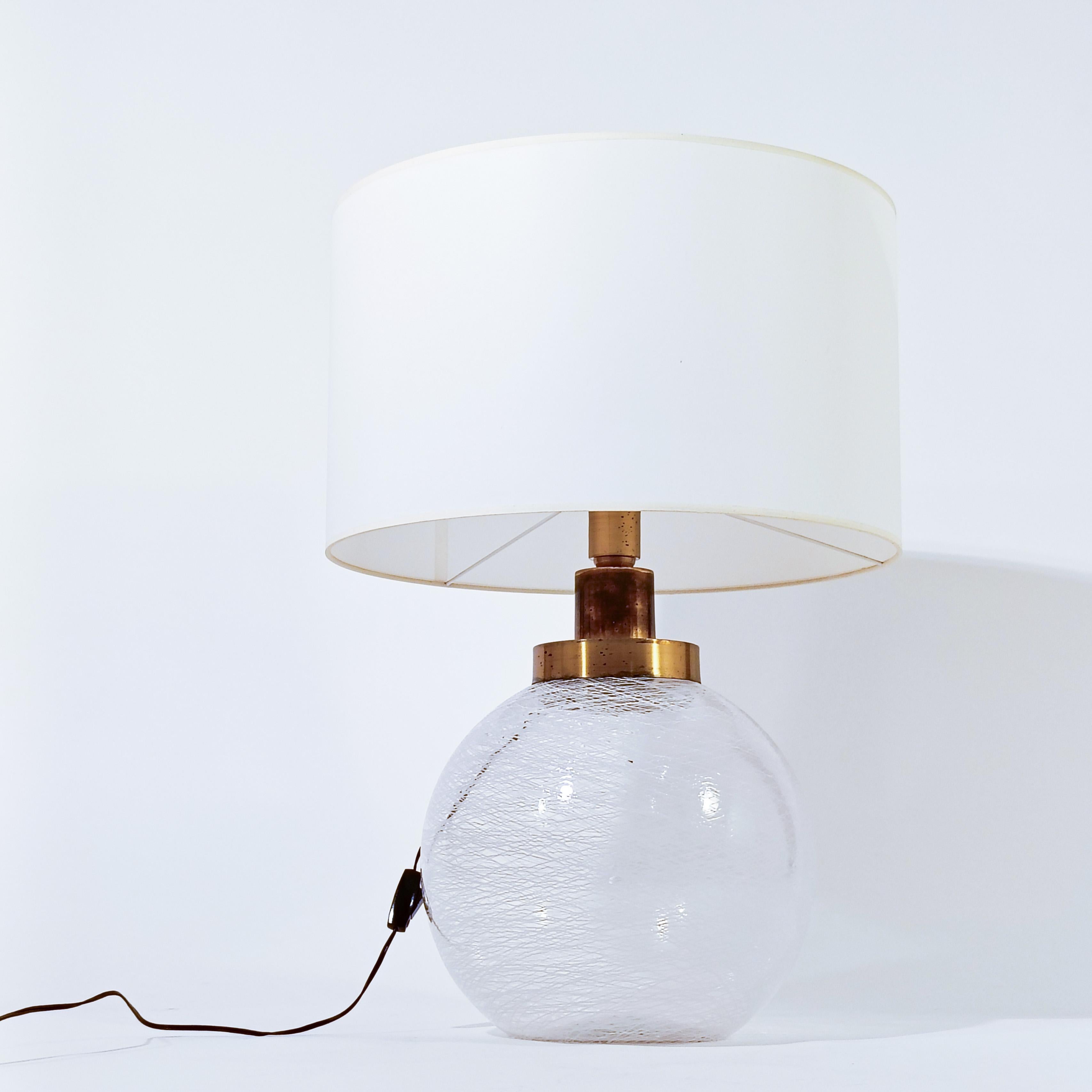 AVMazzega. Huge Space Age Murano glass table lamp, Italy, 1970s For Sale 3