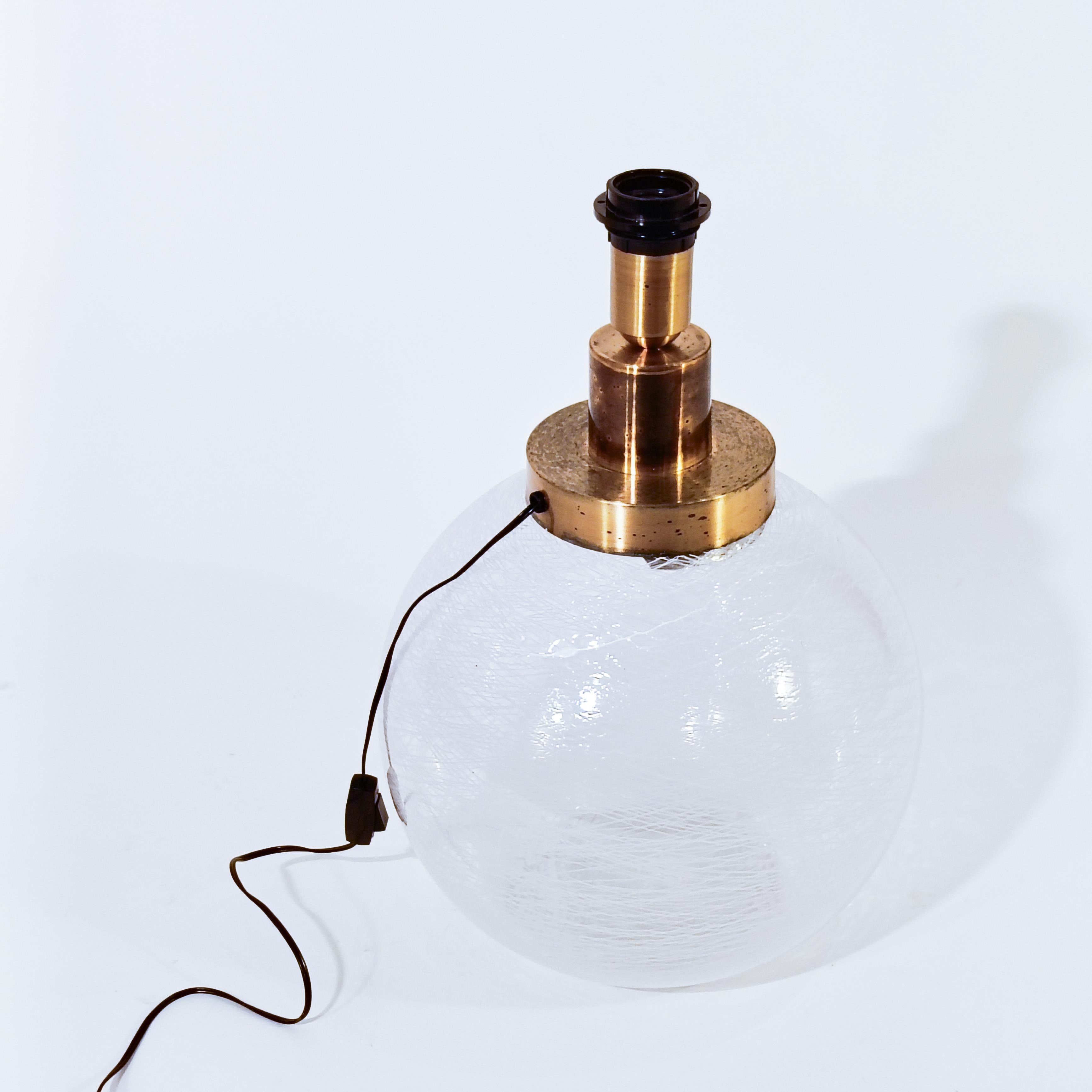 AVMazzega. Huge Space Age Murano glass table lamp, Italy, 1970s For Sale 4