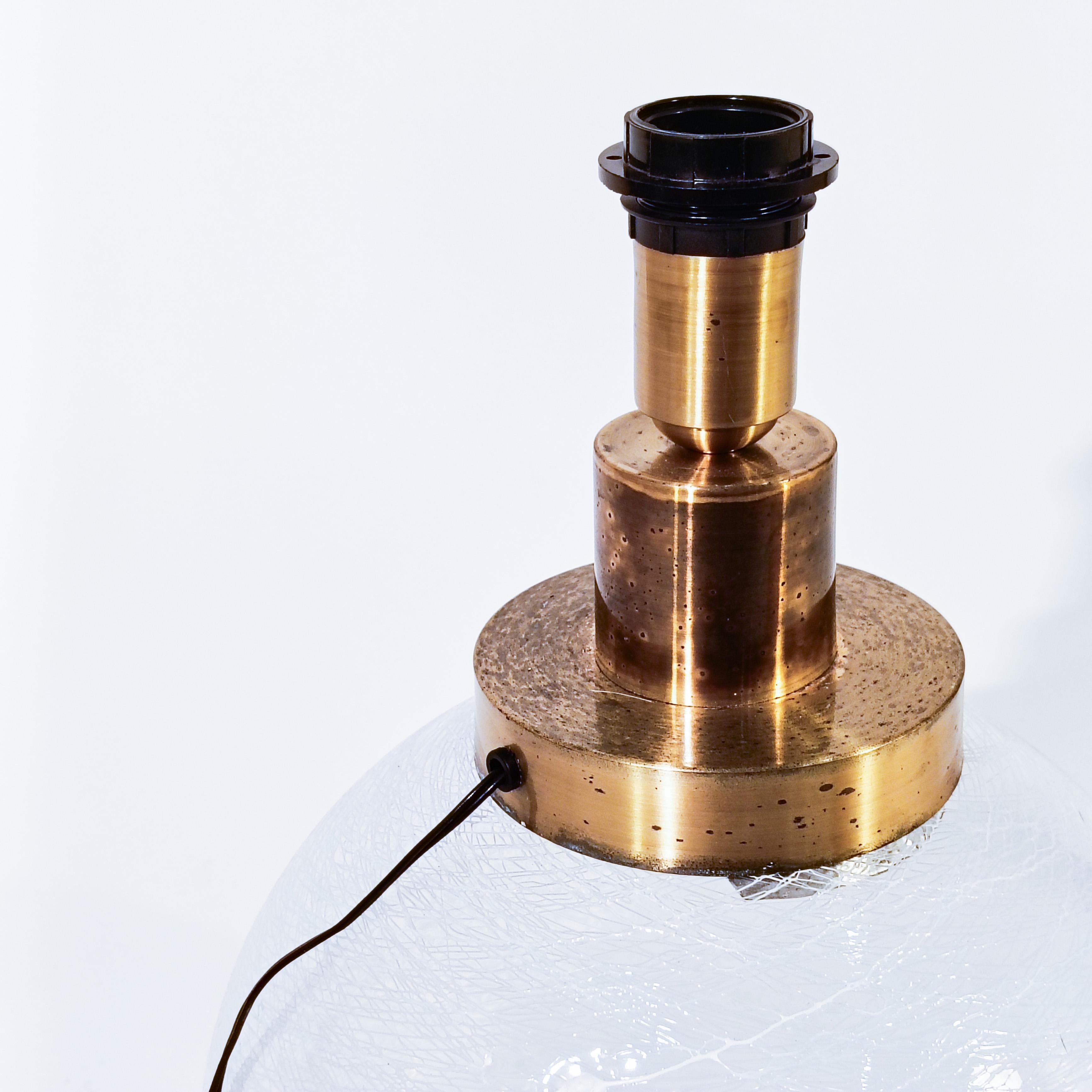 AVMazzega. Huge Space Age Murano glass table lamp, Italy, 1970s For Sale 5